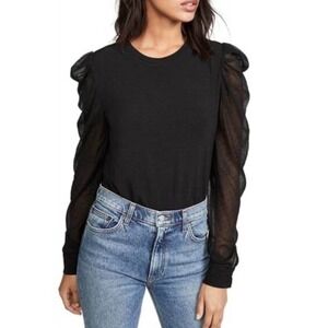 Generation Love Black Quinn Rhinestone
Puff Sleeve Sz xs minimalist new